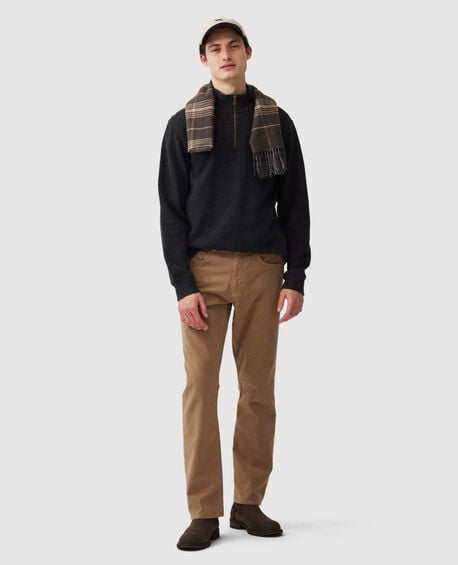 Sweatshirt col 1/4 zip alton ave, ASPHALTE