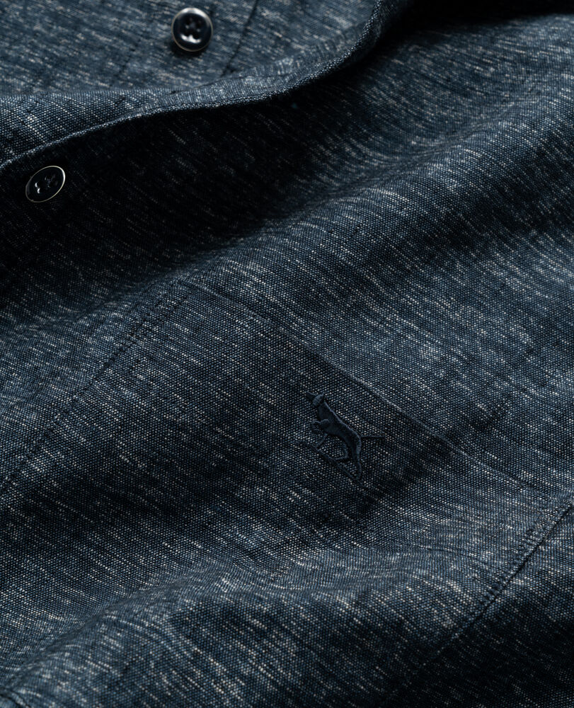 Motion Linen Shirt, INDIGO, Detail 2