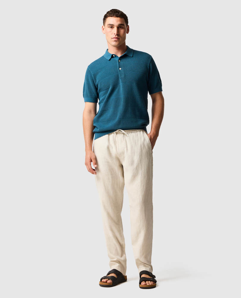 Masons Flat Knit, TEAL, Off Front