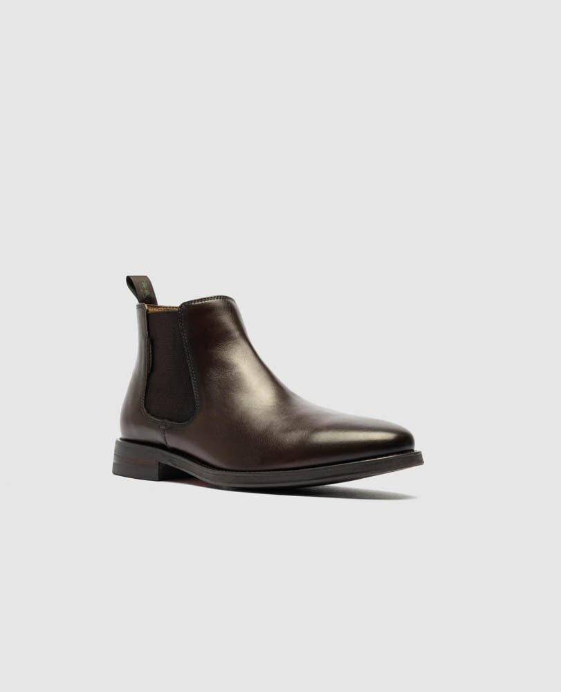 Russlands Chelsea Boot, SCHOKOLADE, Off Front
