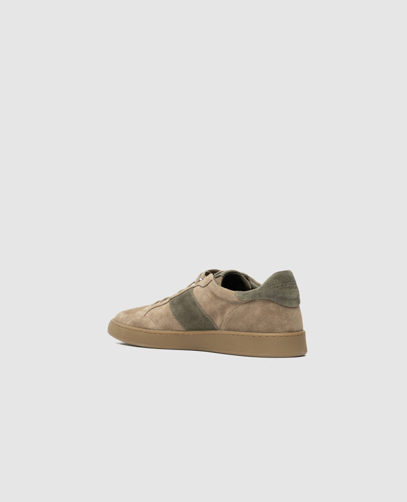 Saxon Sneaker, STONE OLIVE, Flat Lay