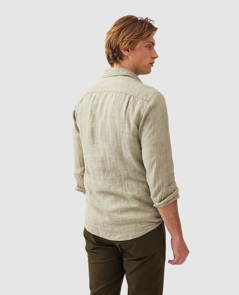 Coromandel 2 Sports Fit Shirt, SAGE GREY, Back
