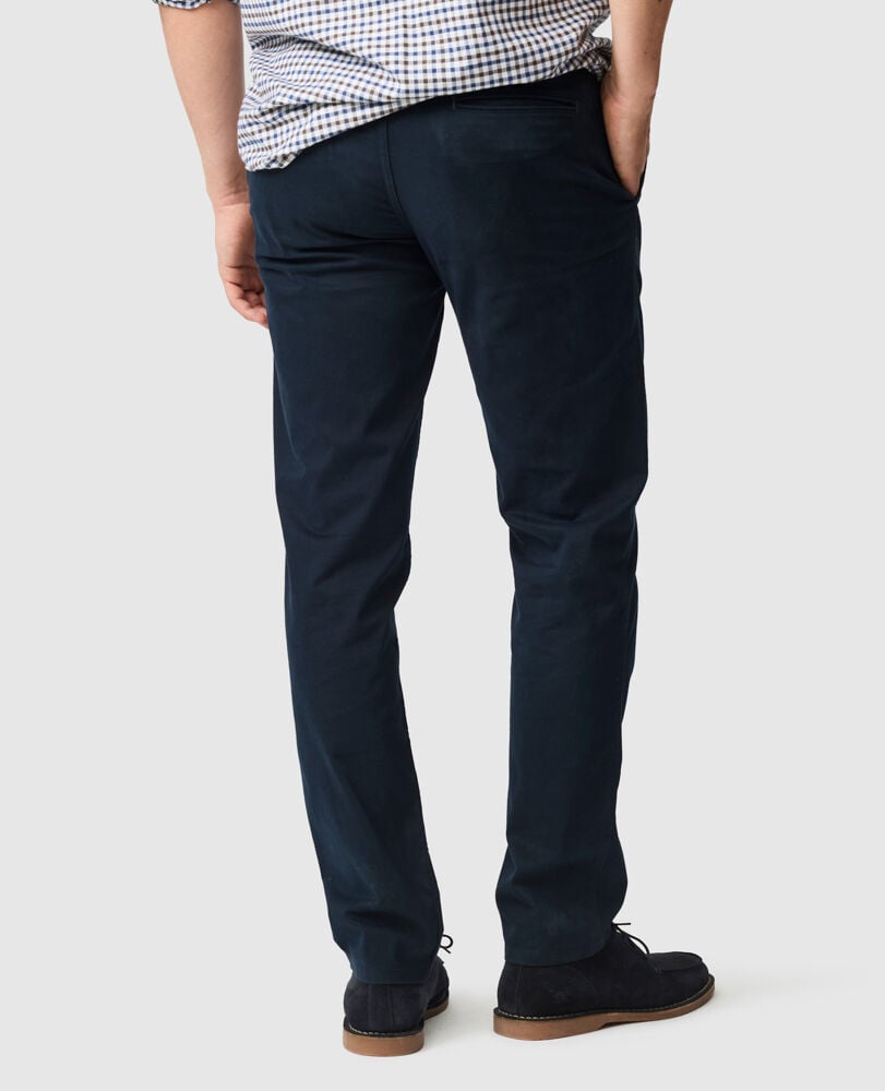 Pantalon chino droit thomas road, BLEU NUIT, Back