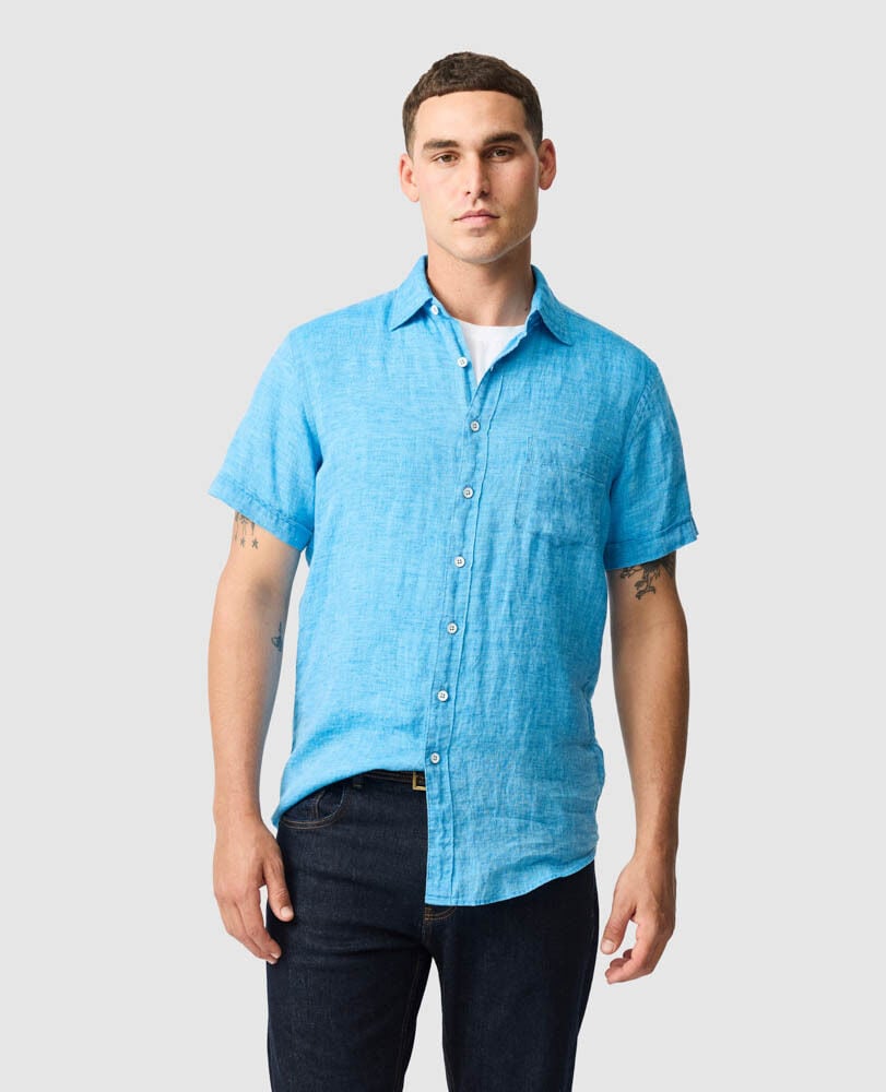 Palm Beach Sports Fit Shirt, COBALT, Front