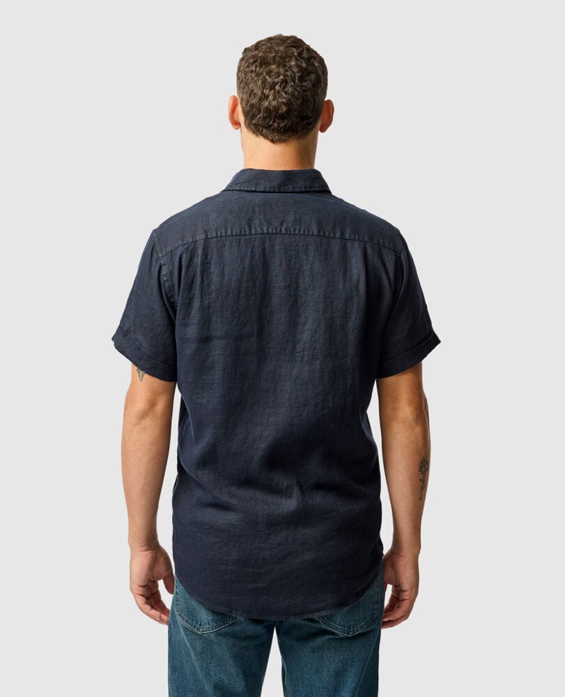 Chemise coupe sportive Palm Beach, BLEU NUIT, Back
