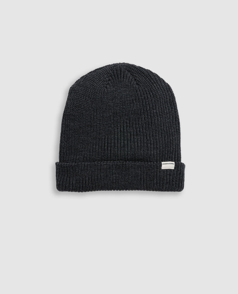 Gunn Beanie, CHARCOAL, Back