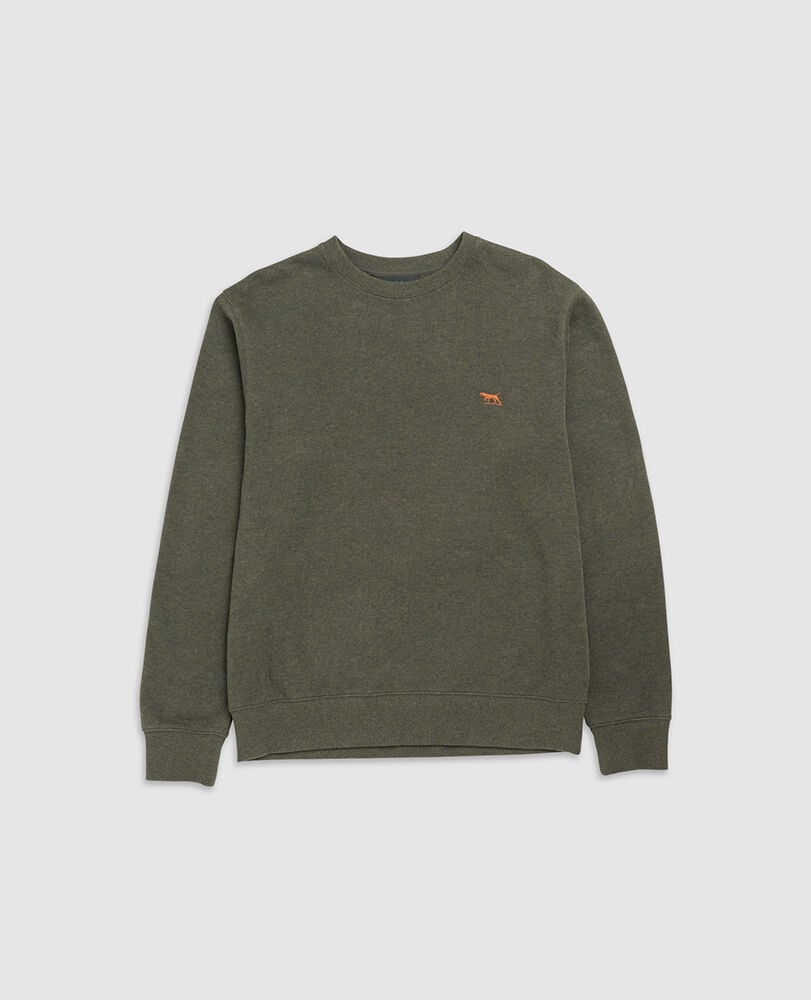 Gunn Crew Neck Sweat, SEAWEED, Flat Lay