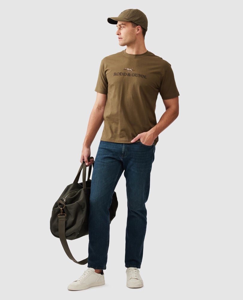 The Peaks Logo Tee, OLIVE, Off Front