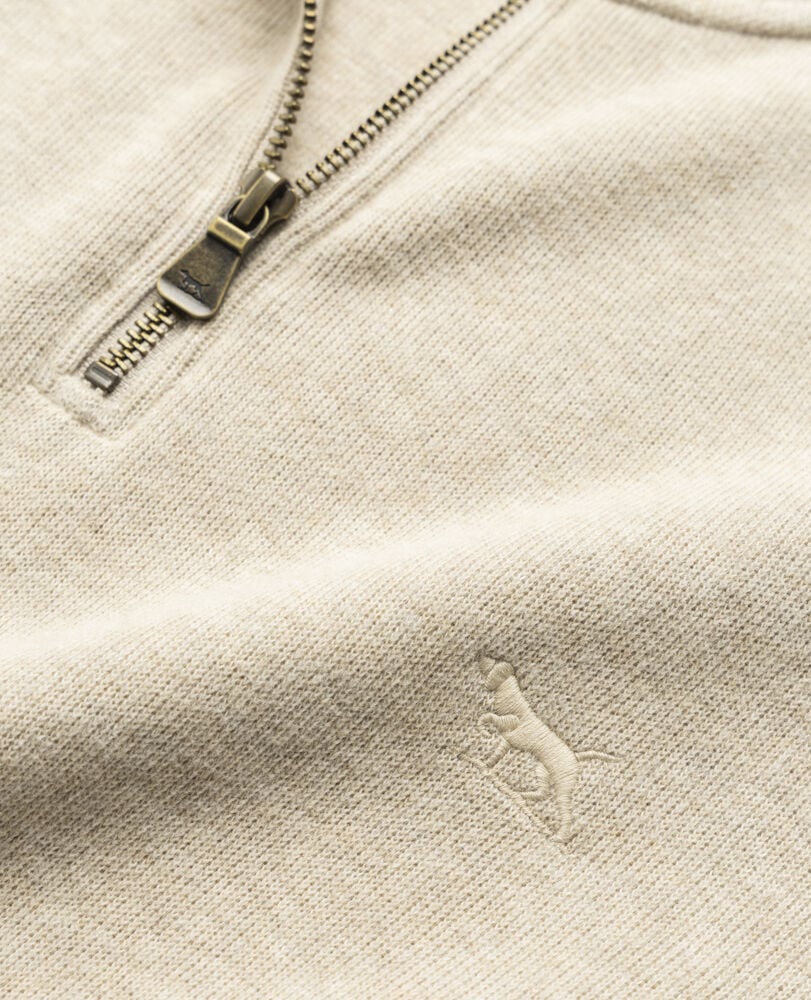 Alton Ave 1/4 Zip Sweatshirt, CAMEL, Detail 2