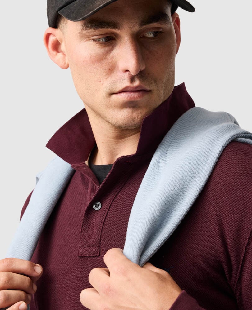 Long Sleeve Sports Fit Gunn Polo, BLACK FIG, Detail 3