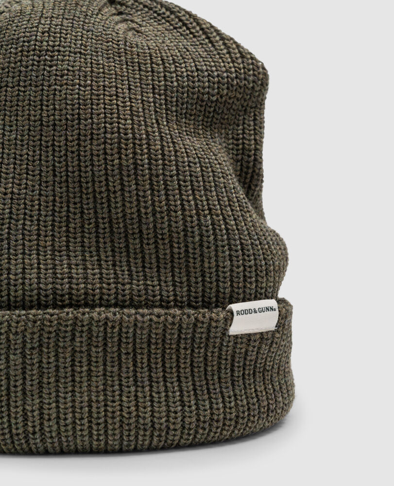 Gunn Beanie, DUNKLES OLIV, Flat Lay