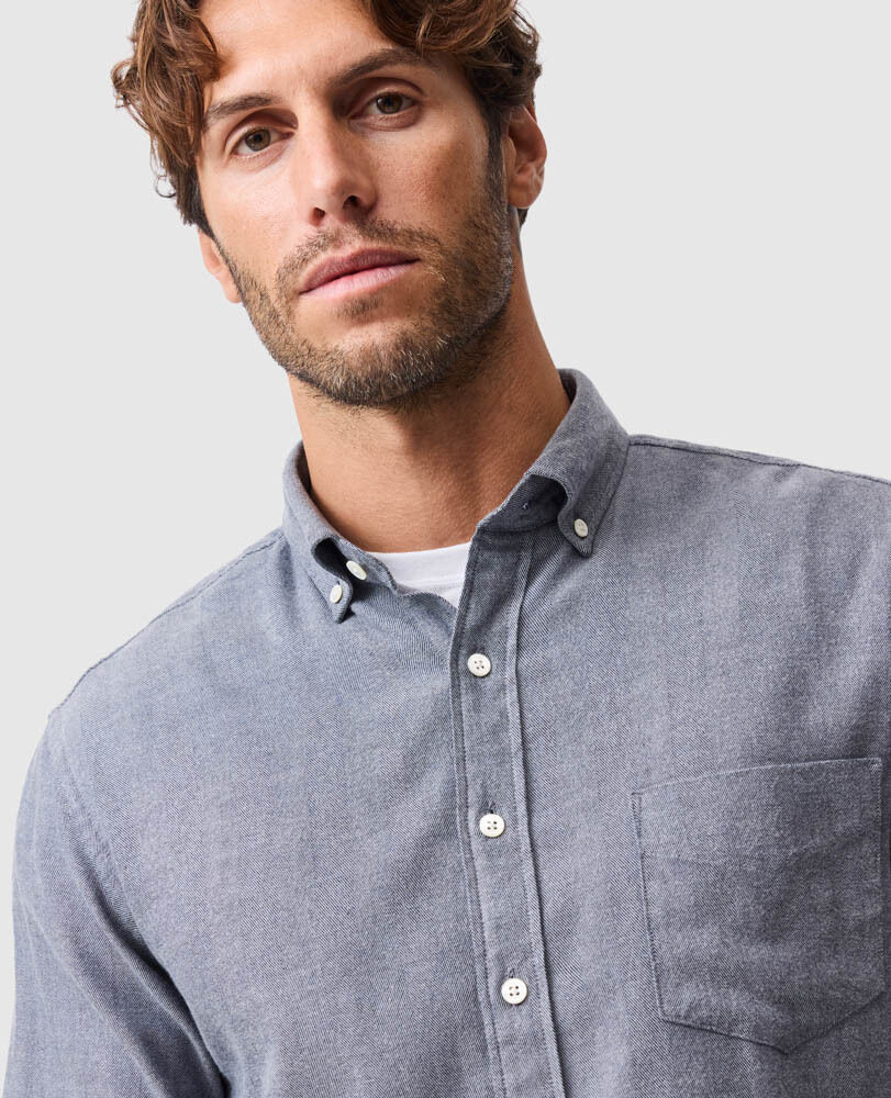 Barrhill Sports Fit Shirt, DENIM, Detail 3