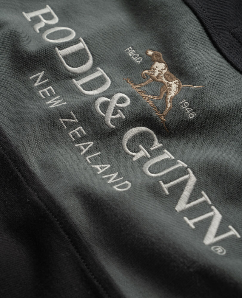 Sweatshirt col 1/4 zip Fernmark, ONYX, Detail 2