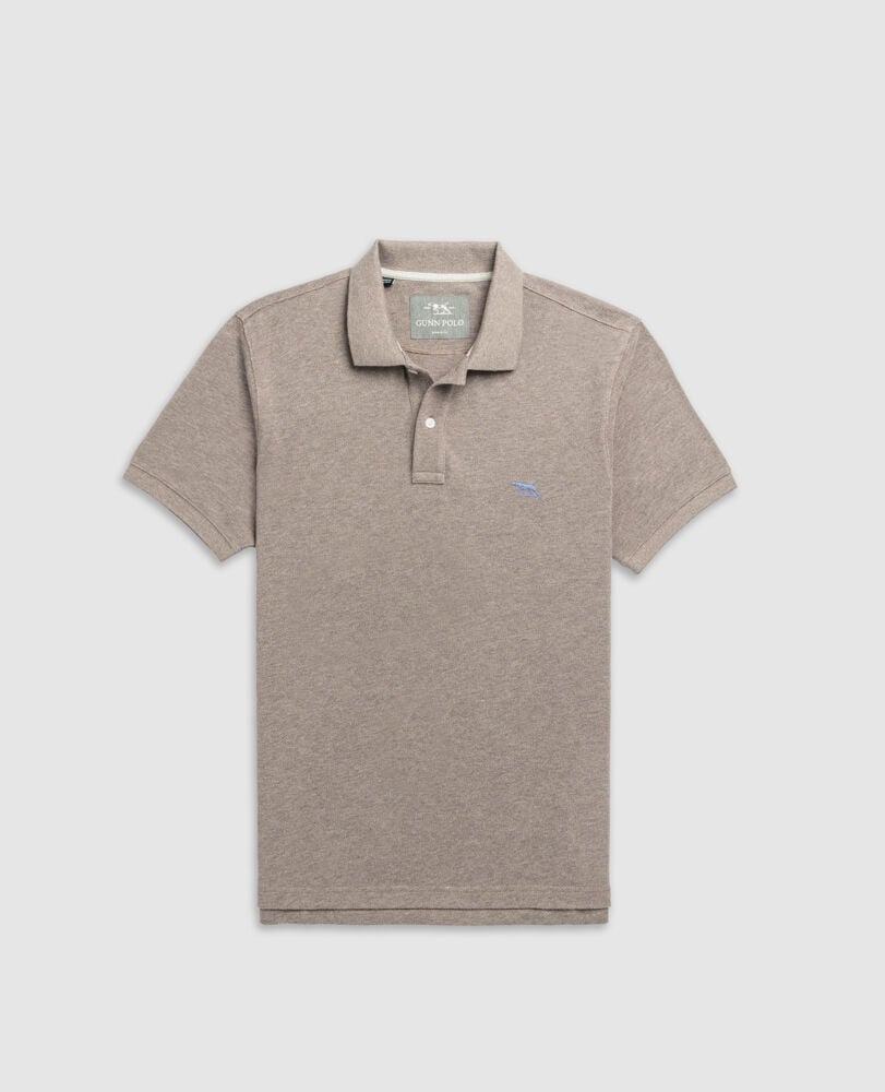 The Gunn Sports Fit Polo, MOCHA, Flat Lay