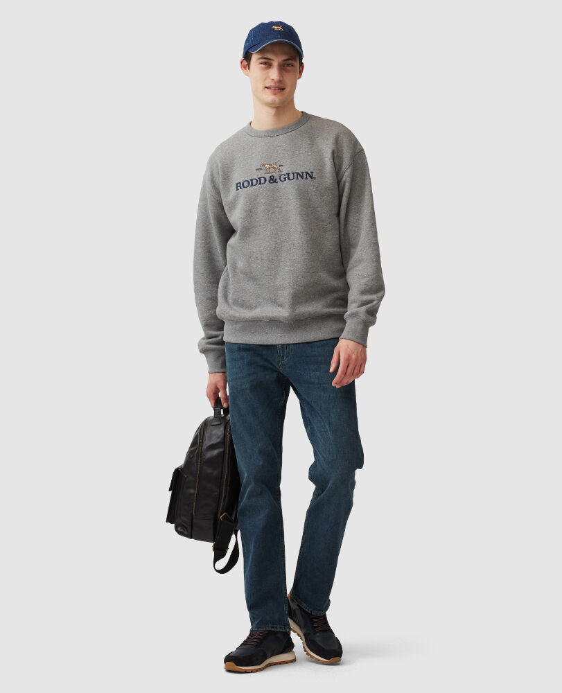 Sweatshirt mit Gunn-Logo, SCHIEFER, Off Front