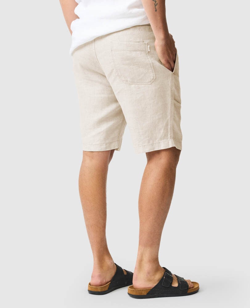 Linen 9" Resort Short, OATMEAL, Back