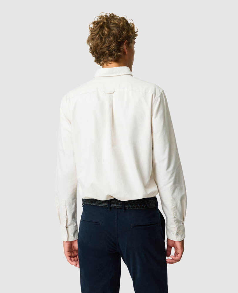 Gunn Oxford Sports Fit Shirt, NATURAL, Back