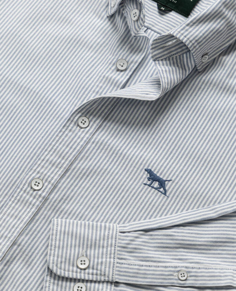 Oxford Lakeside Stripe Shirt, FRENCH NAVY, Detail 2