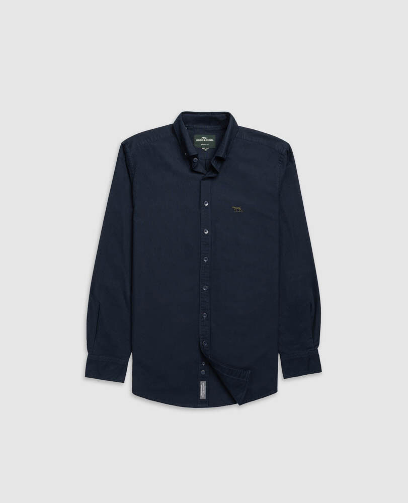 Gunn Oxford Sports Fit Shirt, INK, Flat Lay