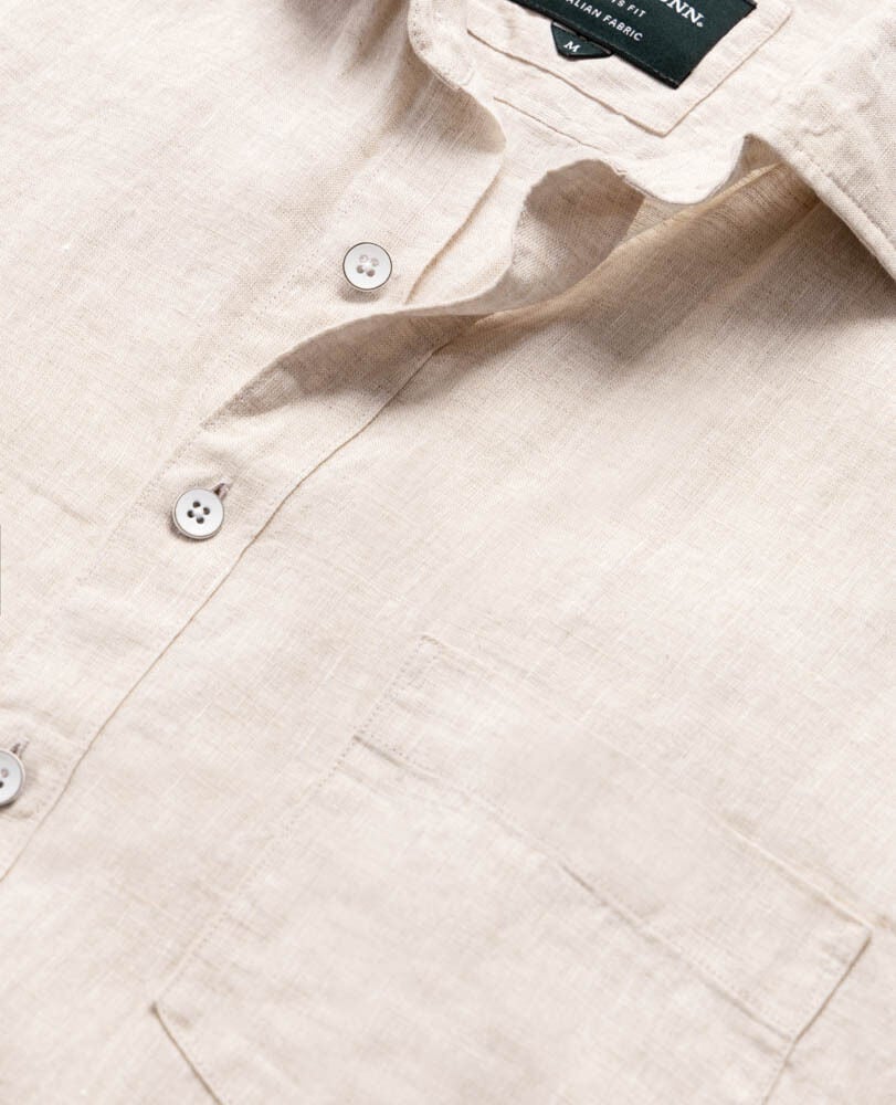 Palm Beach Sports Fit Shirt, OATMEAL, Detail 2
