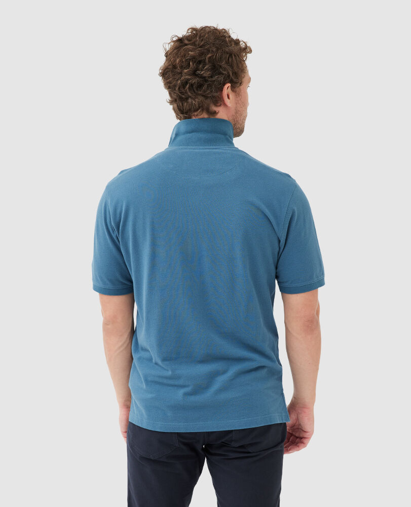 The Gunn Original Fit Polo, TEAL, Flat Lay