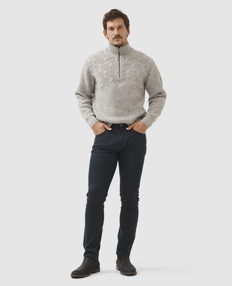 Leighton Place Straight Jean, DARK NAVY, Off Front