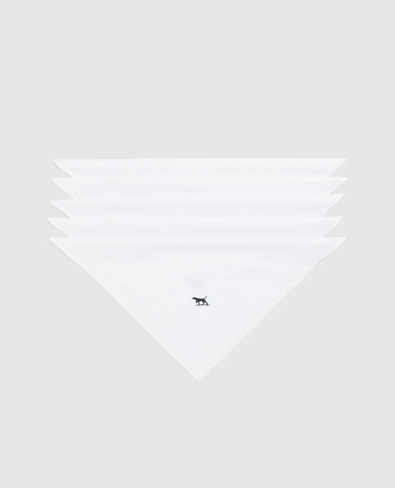 Gunner Handkerchief 5 Pk, WHITE, Flat Lay