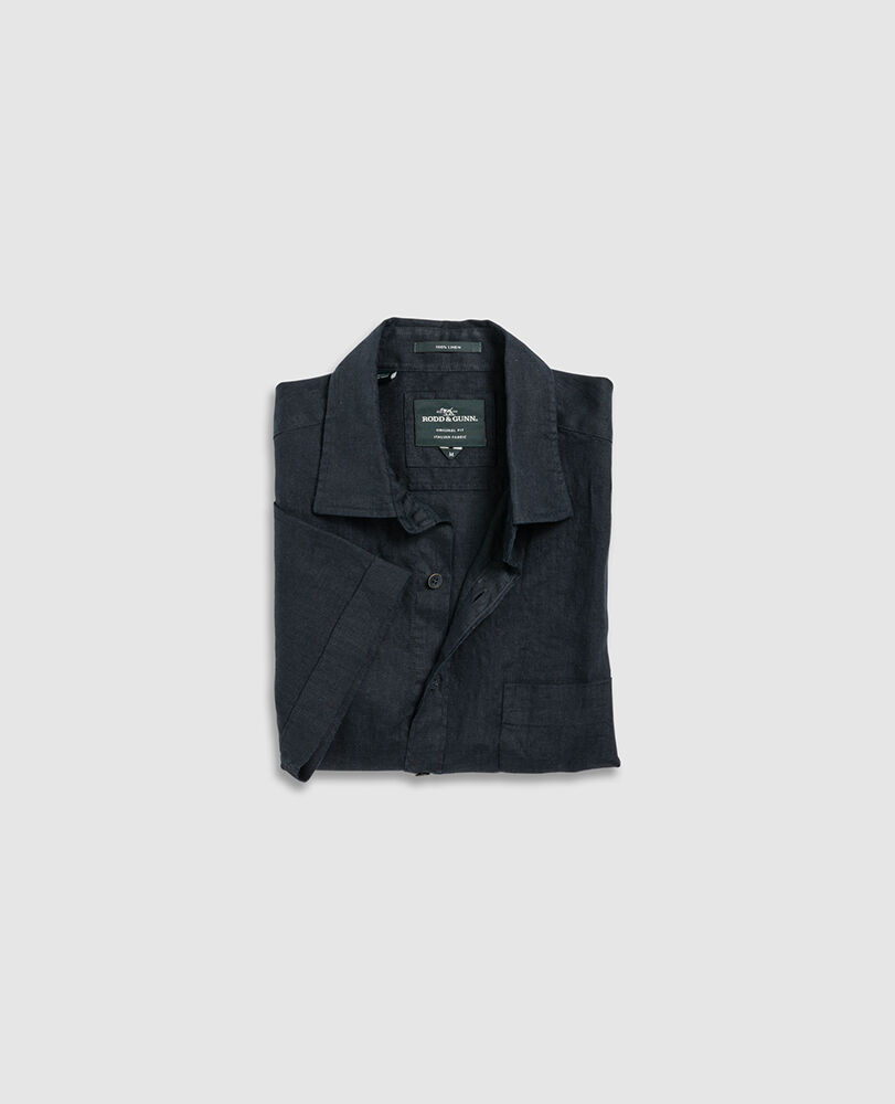 Waiheke Hemd, MITTERNACHT, Flat Lay