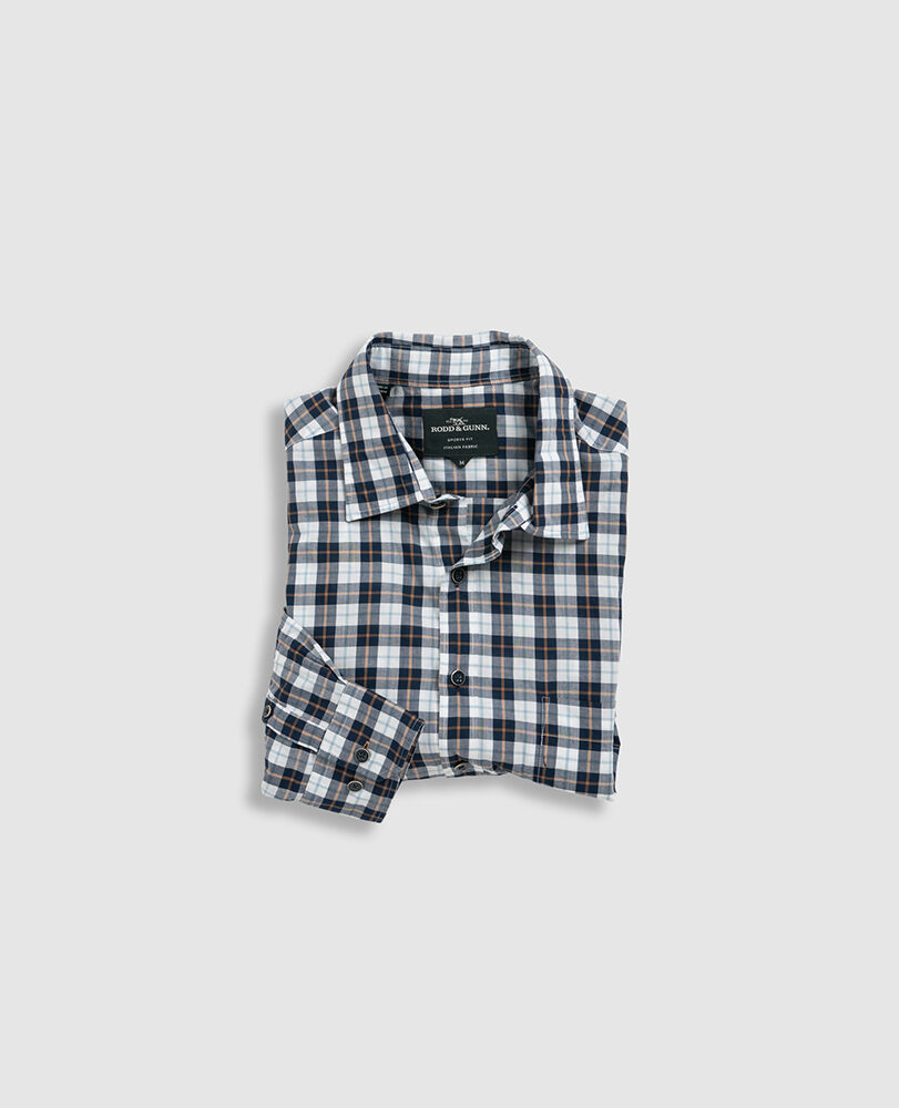 Mount Albert Sports Fit Shirt, NAUTICAL, Flat Lay