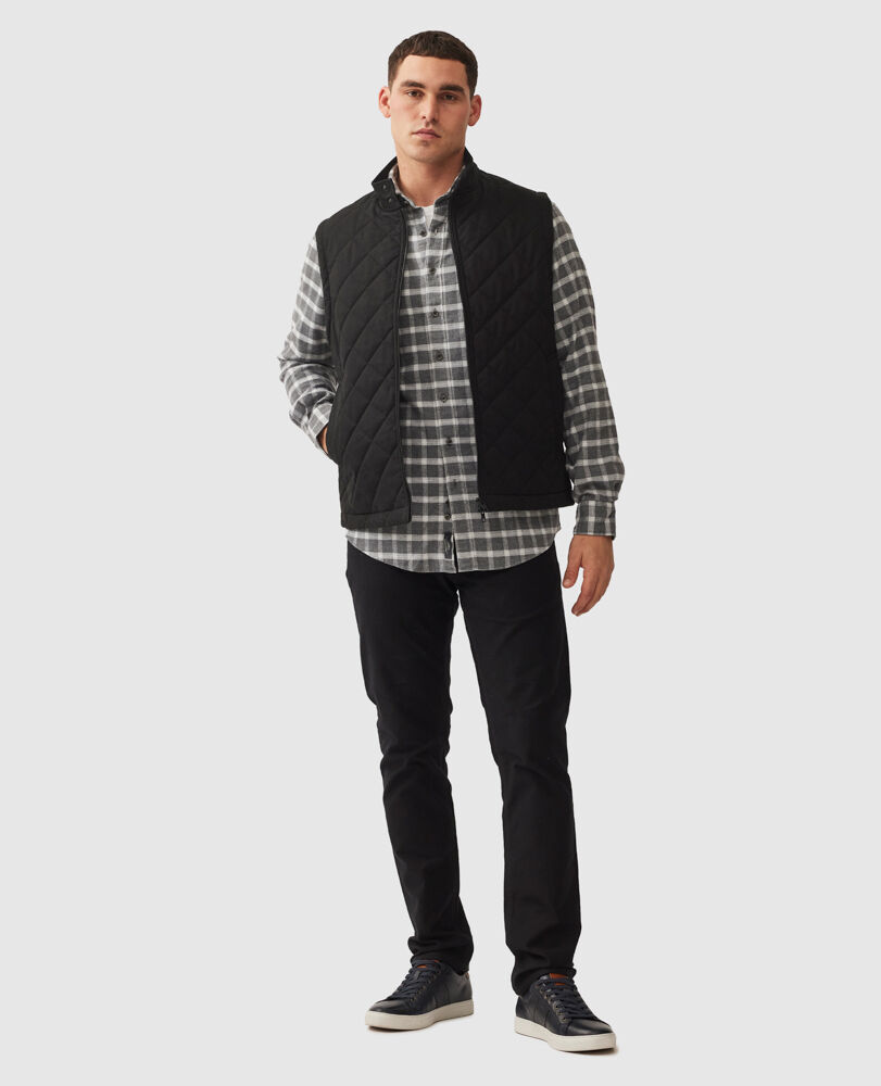 Mclaren Falls Sports Fit Shirt, GRAPHITE, Off Front