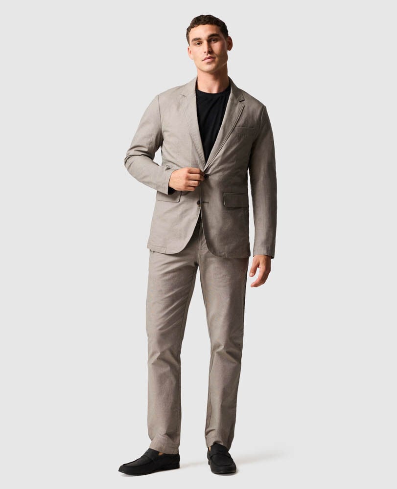 Veste blazer Gunn coupe sportive, LATTE, Off Front