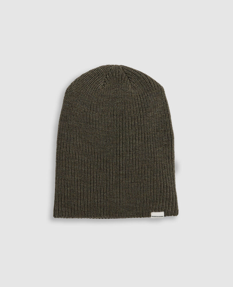Gunn Beanie, DUNKLES OLIV, Off Front