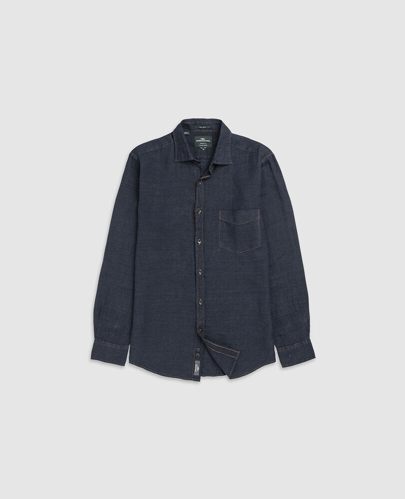 Hemd Kingswell in sportlicher Passform, RAUES INDIGO, Flat Lay