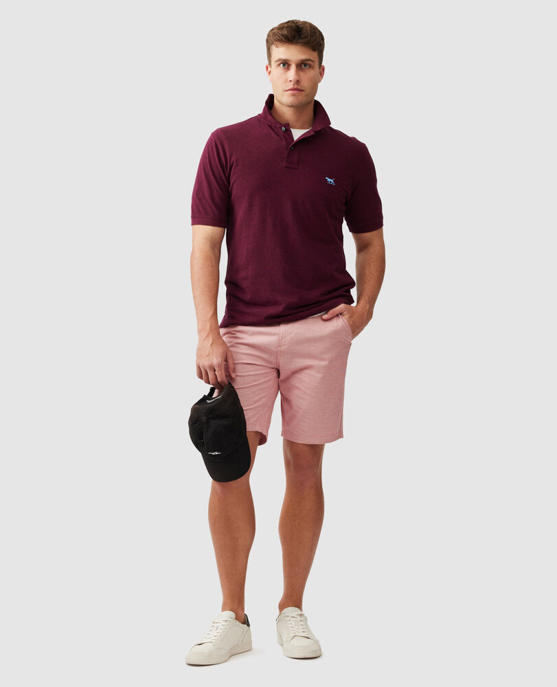 The Gunn Original Fit Polo, GARNET, Off Front