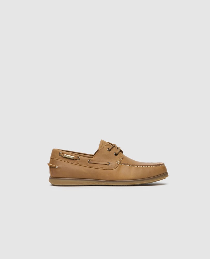 Boardwalk Boat Shoe, BIRCH, Front