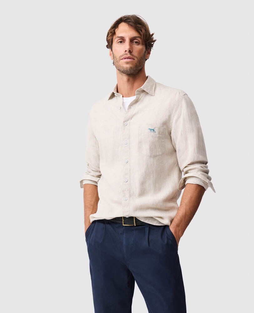 Coromandel 2 Sports Fit Shirt, OATMEAL, Front