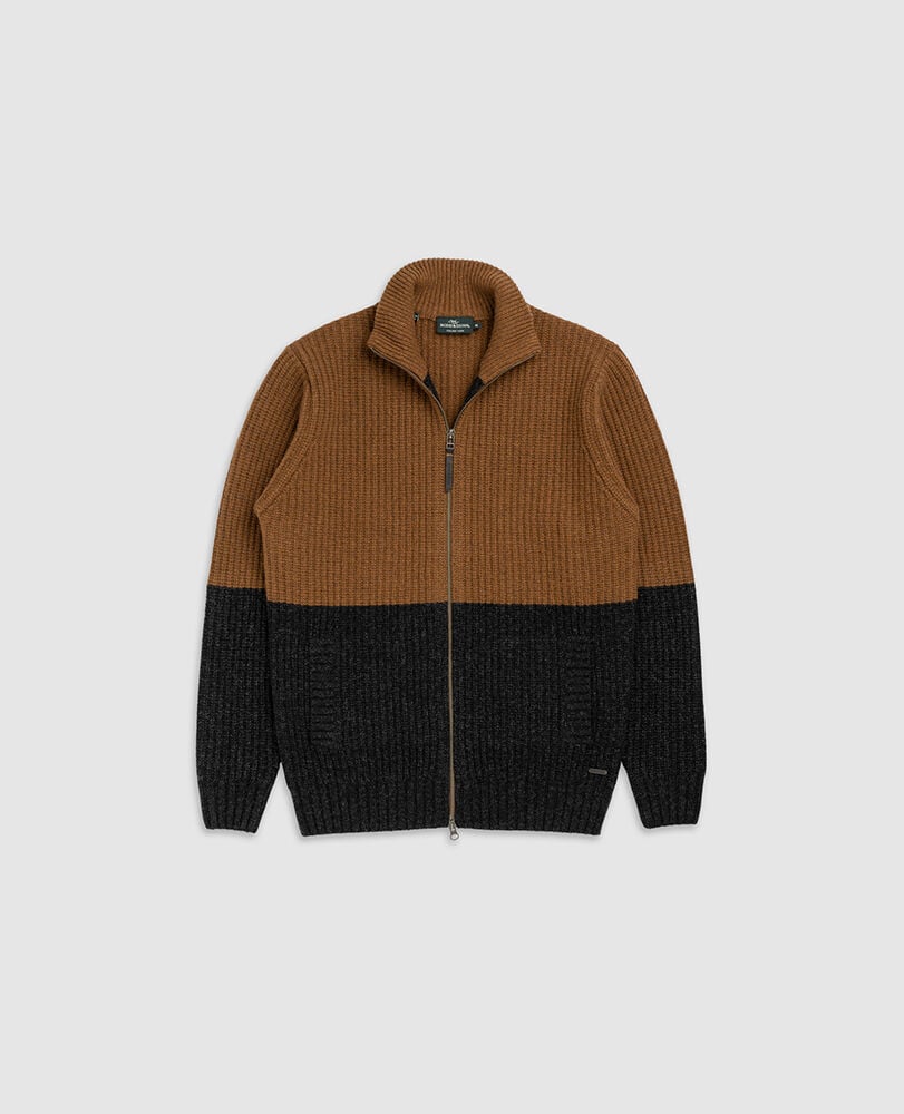 Domain Corner Knit, TOFFEE, Flat Lay