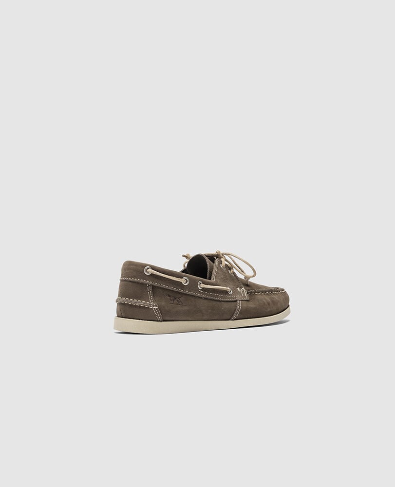 Viaduct Boat Shoe, CHARCOAL, Back