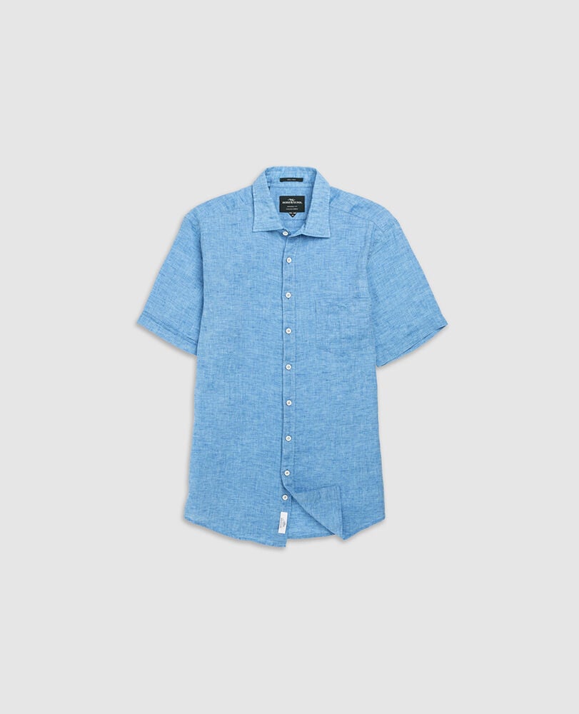 Waiheke 2 Shirt, COBALT, Flat Lay