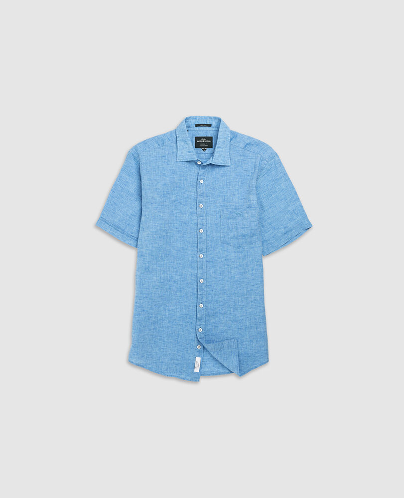 Waiheke 2 Shirt, COBALT, Flat Lay