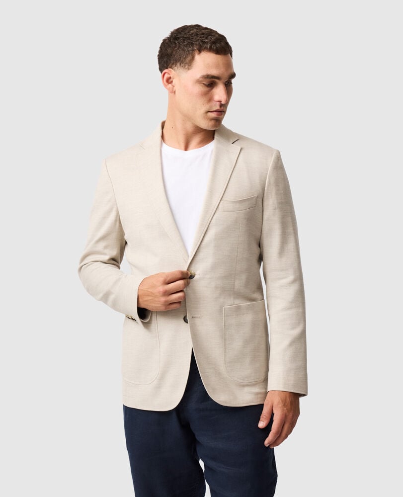 Chester Place Sports Fit Jacket, IVORY, Front