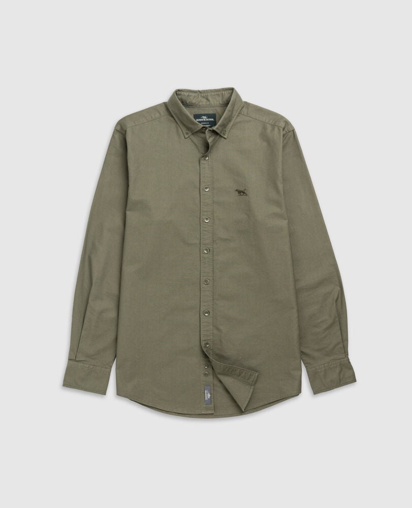 Gunn Oxford Pd Sports Fit Shirt, FOREST, Flat Lay