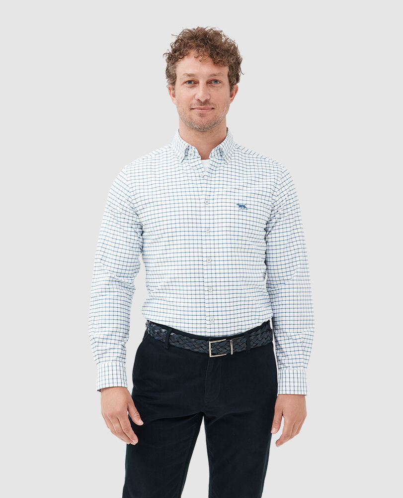 Oxford Valley Check Shirt, INK, Front
