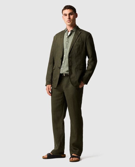 Resort Linen Pant, DARK OLIVE
