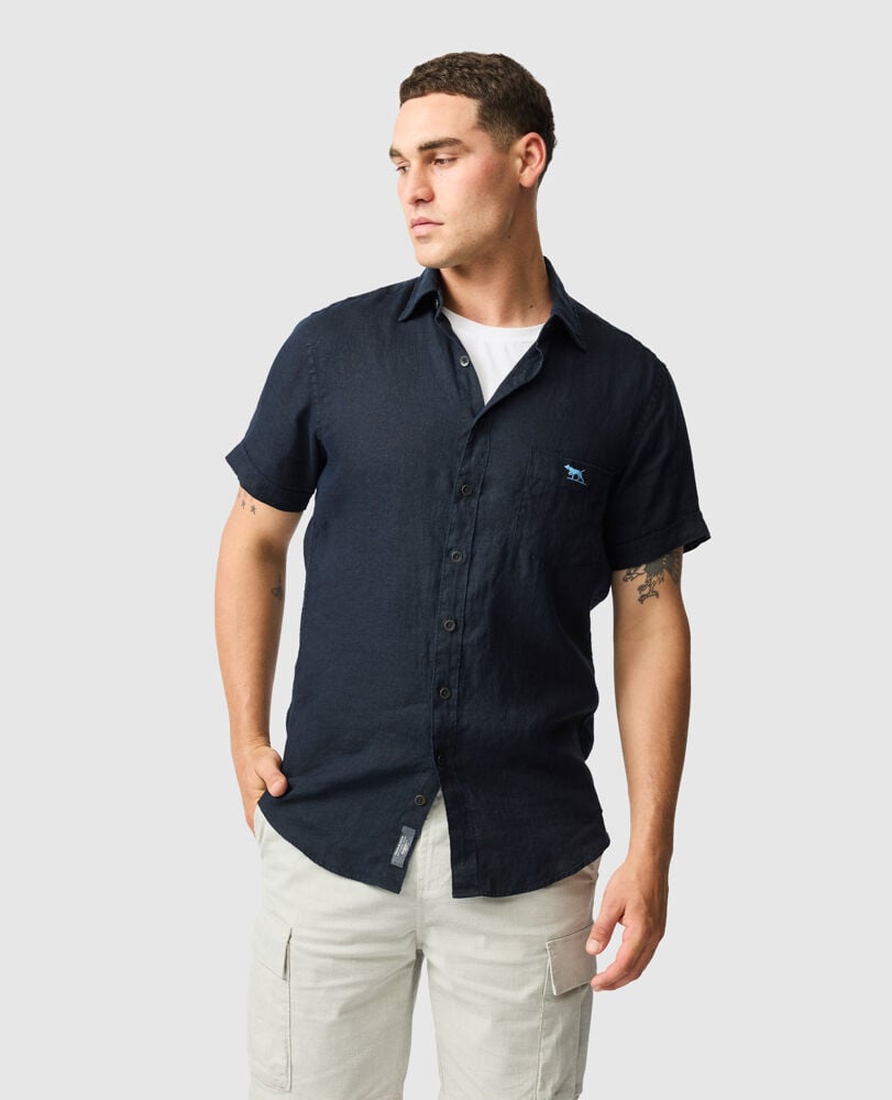 Cathedral Cove Sports Fit Shirt, MIDNIGHT, Front