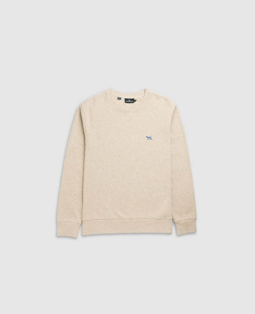 Gunn Pullover mit Rundhalsausschnitt, HAFER, Flat Lay