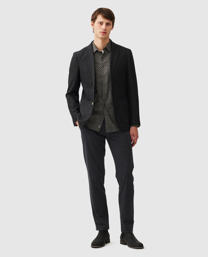 Thorton Jacke in sportlicher Passform, AKTIVKOHLE, Off Front