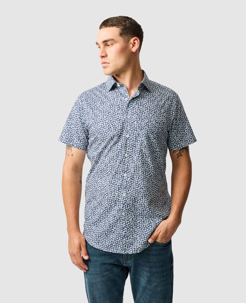 Chemise slim Bentham, BLEUET, Front