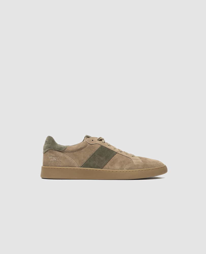 Saxon Sneaker, STONE OLIVE, Front