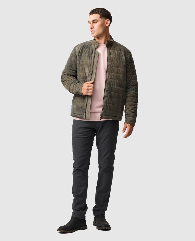 Long Island Leather Jacket, MOUSE, Off Front